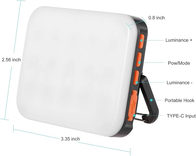 Tent Lights for Camping, Rechargeable Camping Lights for Tent, Camping Tent Light RGB Lights with 8
