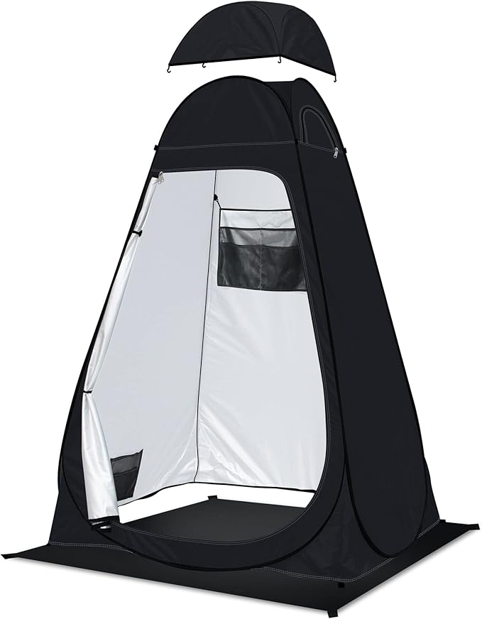 anngrowy Shower Tent Pop-Up Privacy Tent Camping Portable Toilet Tent Outdoor Camp Bathroom