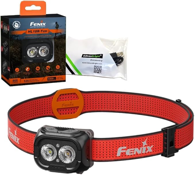 Fenix HL18R-T V2 USB Rechargeable 800 Lumen LED Jogging/Trail Running headlamp with EdisonBright