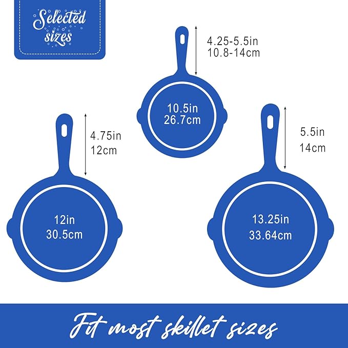 Joyhalo Cast Iron Skillet Handle Cover, 6 Pack Heat Resistant Pot Covers, Silicone Sleeve for Pans