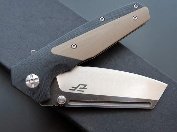 Eafengrow EF68 Folding Knife D2 Blade and G10 Handle with Clip Ball Bearing Pivot Pocket Knife