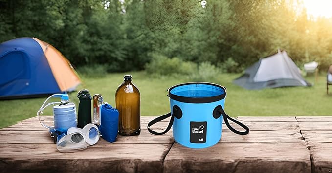 BANCHELLE Collapsible Bucket Water Container Portable Folding Camp Wash Basin for Outdoor Traveling