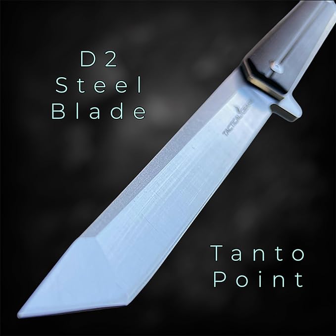 TACTICAL GEARZ Pocket Knife for EDC, G10 Handle, D2 Steel Tanto Blade, Includes Sheath (Oris)