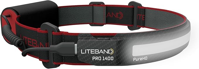 LED Headlamp, Liteband PRO 1400 Lumens Super Bright Head Lamp, Rechargeable Battery Powered