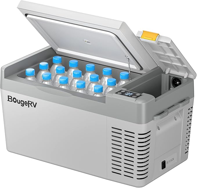 BougeRV 12 Volt Refrigerator, CRPRO 21 Quart 12V Car Fridge, Portable Freezer (-8℉~50℉), Compressor