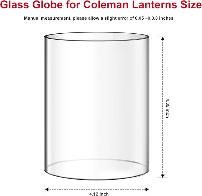 Lantern Glass Replacement for Coleman Lanterns Glass Globe Compatible with Coleman Propane Lantern