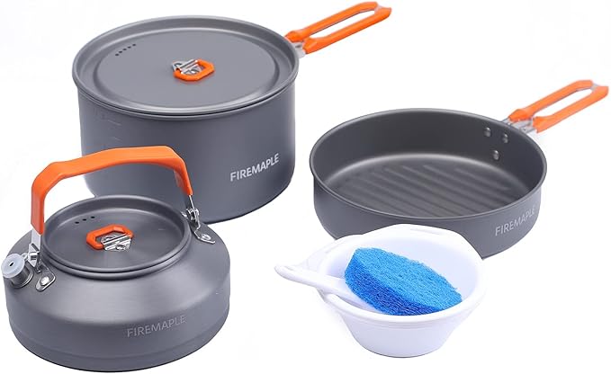Fire-Maple Feast 4 Piece Camping Cookware Cookware Cookware Kit Outdoor Cookware Set with Pots