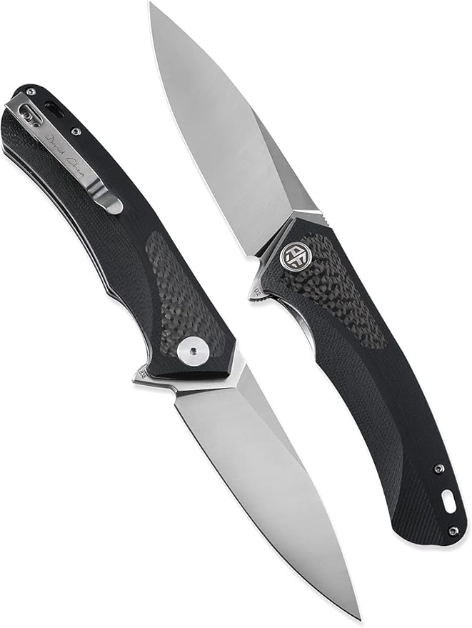Petrified fish PF838 3.74" D2 steel folding knife outdoor tactical pocket knives G10 handle camping