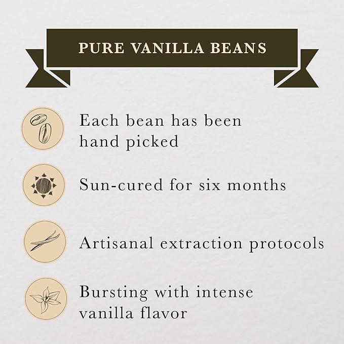 8 oz (1/2 lb) Organic Madagascar Whole Vanilla Beans, Grade A Vanilla Pods, Premium Vanilla Beans