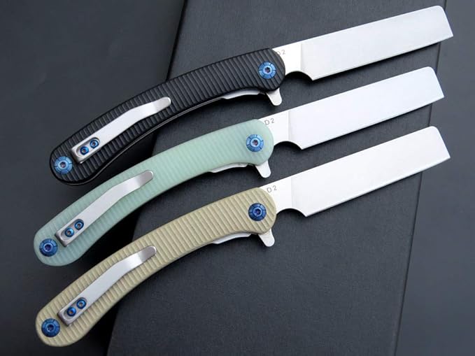 Eafengrow EF939 Folding Pocket Knife with D2 Steel Blade G10 Handle; EDC Pocket Folding Knife for