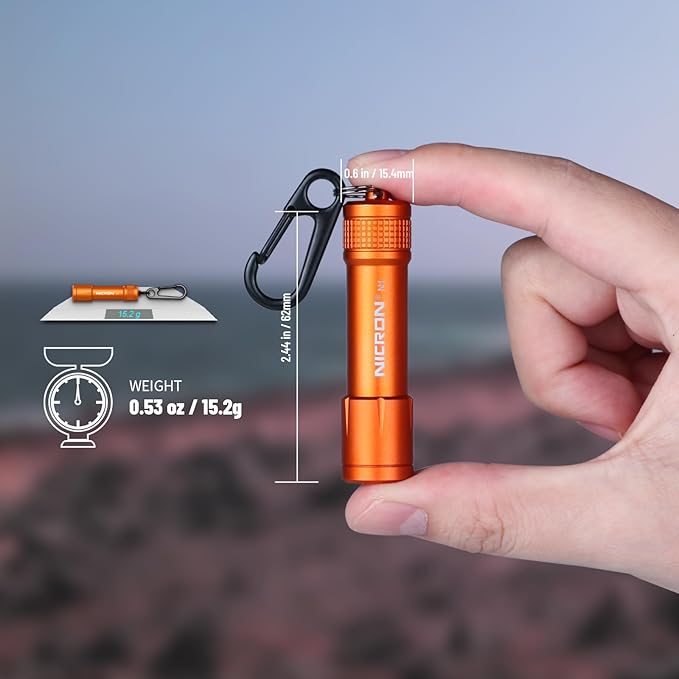 NICRON Mini Keychain Flashlight Mini Flash Light, 100 lumens Bright Key Ring Portable Pocket