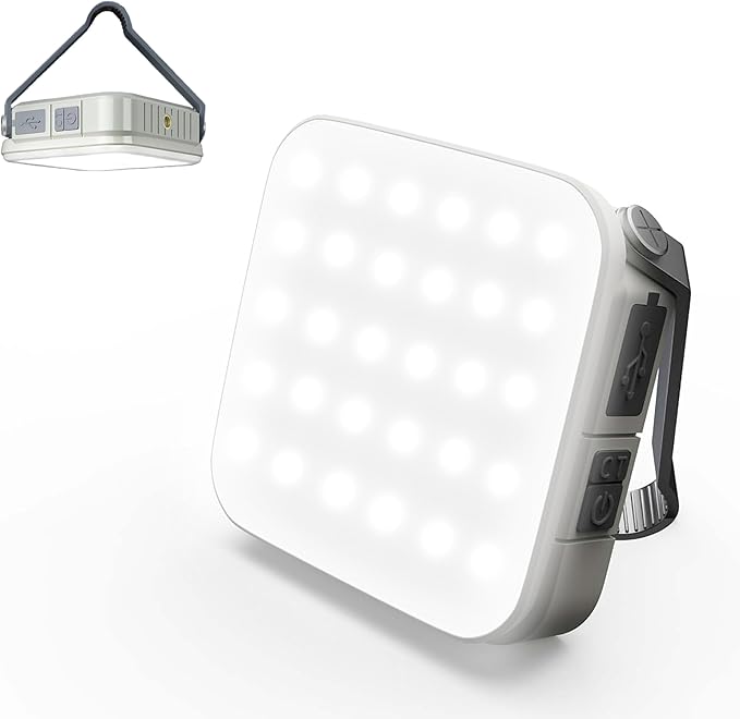 WARSUN Rechargeable Camping Lantern 1000 Lumens, 6000mAh Portable LED Light with Solar Charging, 4