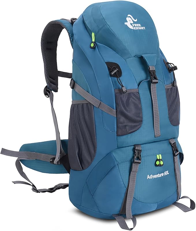 Bseash 50L Hiking Backpack, Water Resistant Lightweight Outdoor Sport Daypack Travel Bag for