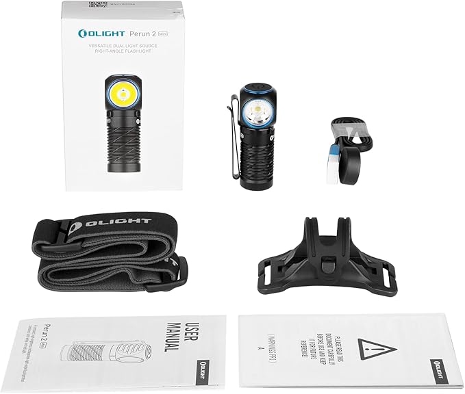 OLIGHT Perun 2 Mini Headlamp 1100 Lumens LED Head Flashlight, Rechargeable Headlight with Red Light