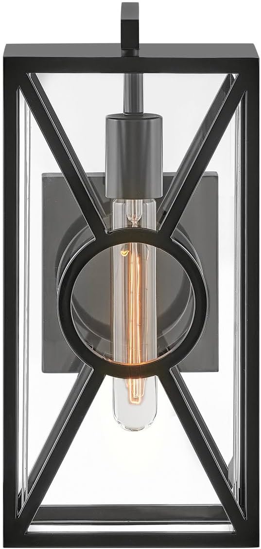 Hinkley Brixton Medium Wall Mount Outdoor Lantern - Rust & Corrosion Resistant, Clear Mitered