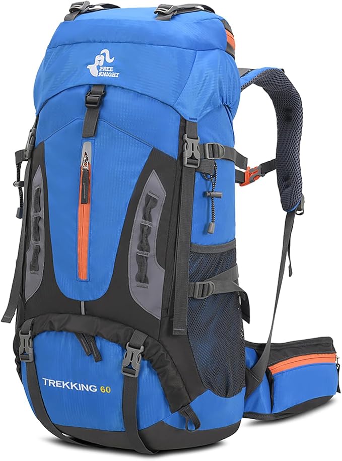 Bseash 60L Hiking Camping Backpack with Rain Cover, Waterproof Large Capacity Outdoor Sport Travel