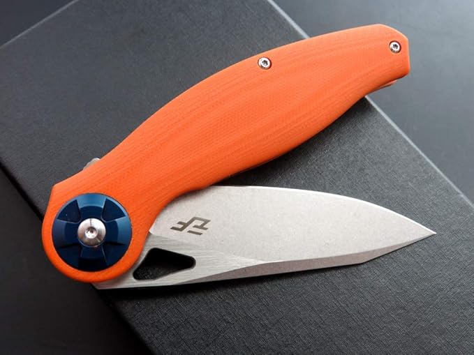 Eafengrow EF76 Ball Bearing Folding Knife for Camping EDC Pocket Knife with G10 Handle & D2