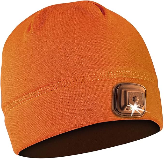 POWERCAP LED Hat Light 150 Lumens Rechargeable Fleece Beanie with Bright Built-in Headlamp