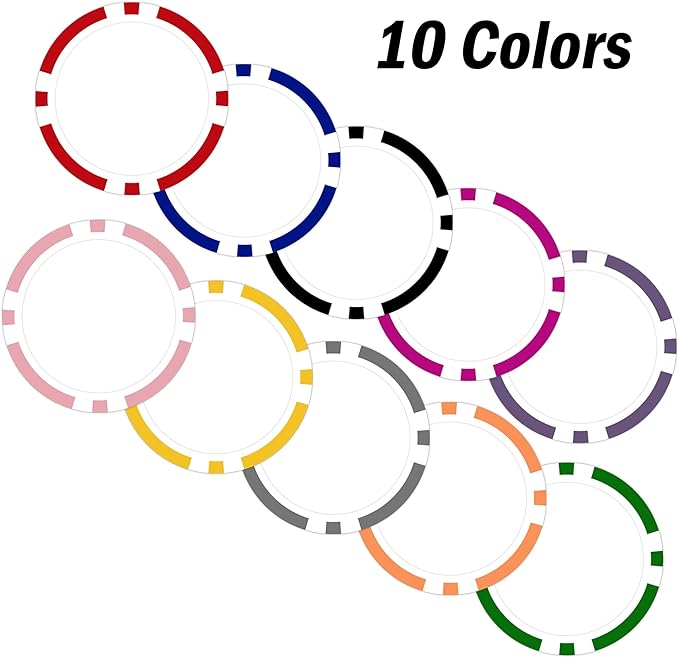 50-500Pcs Custom Clay Poker Chips (40mm, 11.5g), Personalized Poker Set Print with Your Logo and