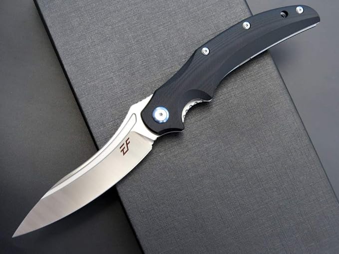 Eafengrow EF951 Folding Knife,D2 Blade and G10 Handle with Liner Lock Ball Bearing Pocket Knife EDC