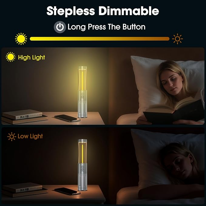 2 in 1 LED Camping Lantern, 2500mAh Rechargeable Camping Light, 6 Modes Outdoor Flashlight Lantern