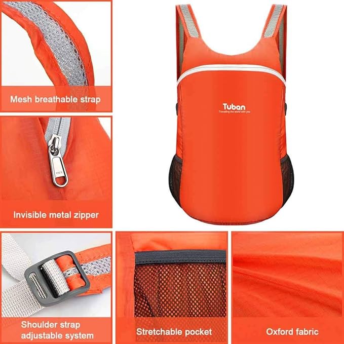 Ultra Lightweight Packable Water Resistant Backpack for Travel Camping Outdoor Hiking Daypack