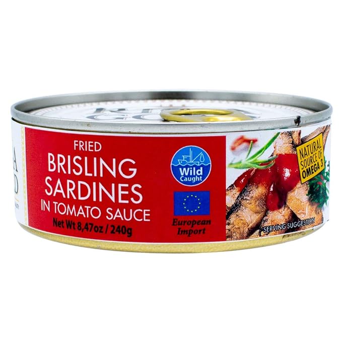 MW Polar Fried Brisling Sardines In Tomato Sauce, 8.47 Oz (Pack of 24)