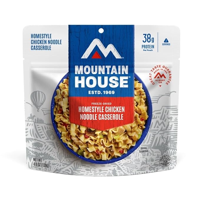 Mountain House Homestyle Chicken Noodle Casserole Freeze Dried Backpacking & Camping Food 6-Pack