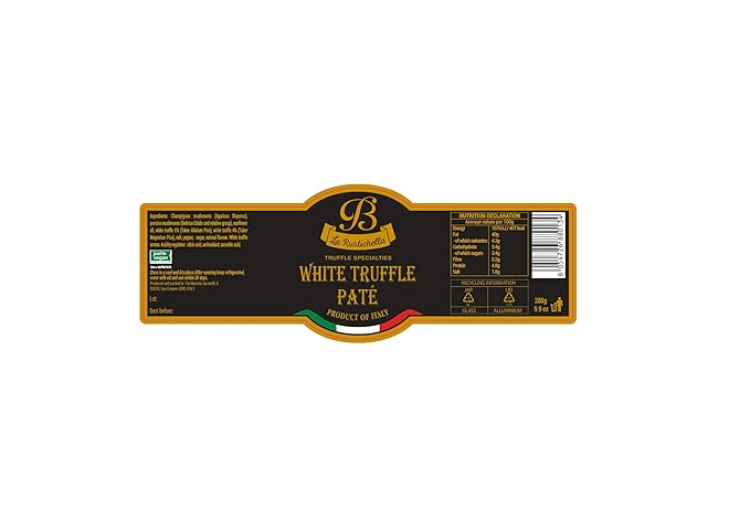 La Rustichella - White Truffle Patè 9.88 oz (280 gr) - 100% Made in Italy | Vegan, Gluten-Free