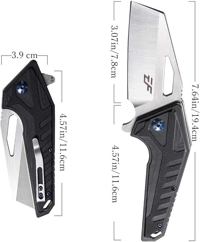 Eafengrow EF933 Pocket Folding Knife EDC D2 Steel Blade Knives G10 Handle Pocket Clip EDC Knife