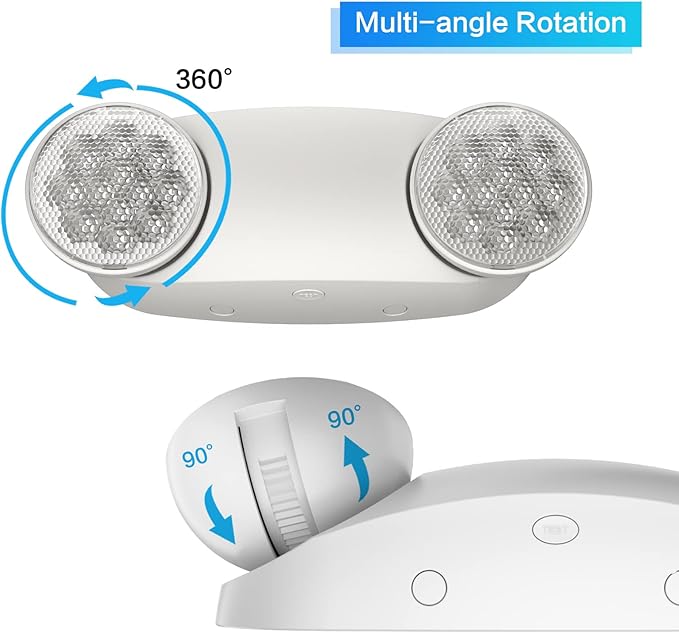 4 Pack Emergency Light, Emergency Lights for Business, LED Emergency Lights with Battery Backup, 2