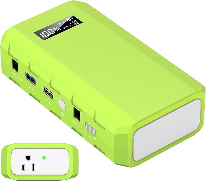powkey Portable Power Station with AC Outlet, 65W/110V External Battery Pack 24000mAh/88.8Wh Power