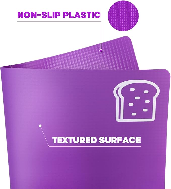10 Pieces Flexible Cutting Boards, BPA Free Plastic Cutting Boards for Kitchen, Non Slip Cutting