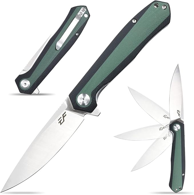 Eafengrow EF964 Pocket Folding Knife G10 Handle D2 Blade EDC Tactical Folder for Outdoor Camping