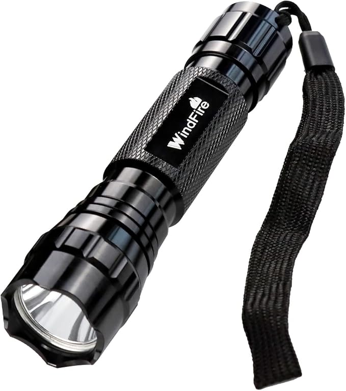 WINDFIRE 2 Pack LED Flashlight Single Mode, Super Bright Tactical Flashlights, Small Portable Water