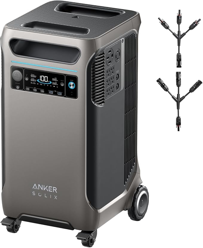 Anker SOLIX F3800 Portable Power Station, 3840Wh, LiFePO4 Batteries, Ultra-High 6000W AC Output