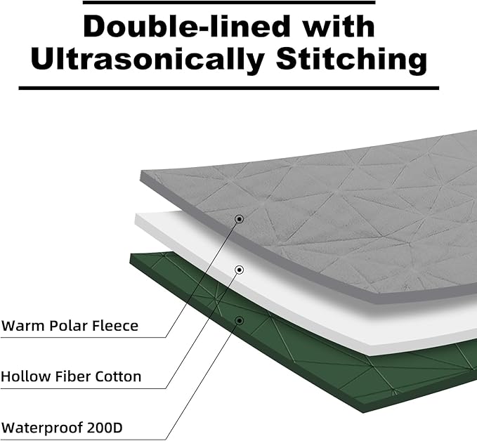 Outdoor Waterproof Blanket, Foldable Fleece Stadium Blanket for Outdoor Sports Event, Camping, Car