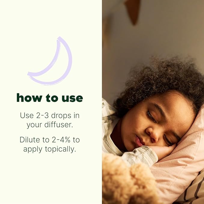 Plant Therapy KidSafe Organic Nighty Night Essential Oil Blend for Sleep 10 mL (1/3 oz) 100% Pure