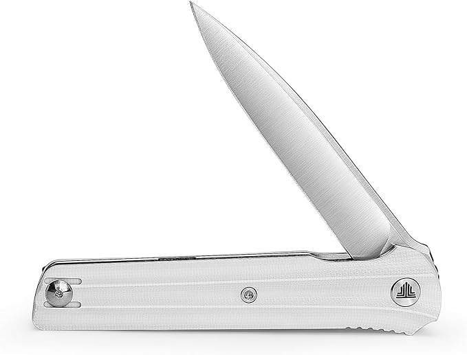 EDC Pocket Knife for Men,Folding Knives with Reversible Clip,Liner Lock 3.4'' Satin 14C28N Steel