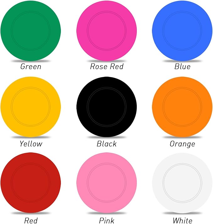 500 Custom Poker Chips Plastic Tokens,40mm/1.57in Diameter,Imprint Full-Color with Your Logo,Text