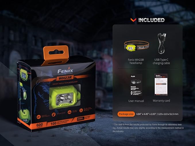Fenix WH23R 600 Lumen USB Rechargeable Gesture/Motion Control spot/Flood headlamp with EdisonBright