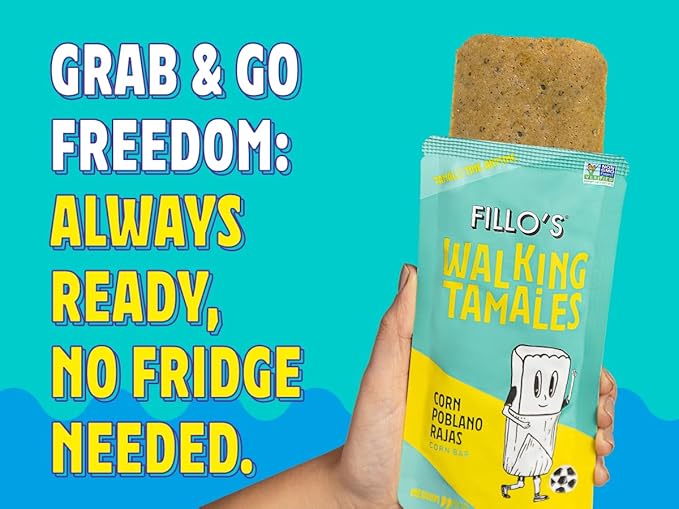 Fillos Walking Tamales Mild, Savory Ready To Eat Meals, Microwaveable Meal, Gluten Free and