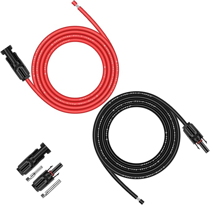 iGreely Solar Panel Extension Cable - 10 Feet 10AWG(6mm²) Solar Extension Cable with Female and