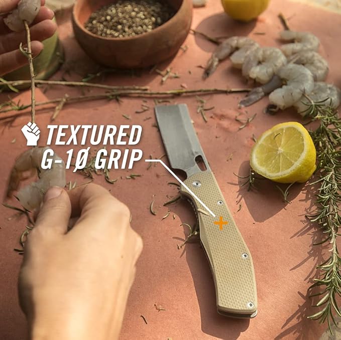 Gerber Gear Flatiron Folding Pocket Knife, EDC Stainless Steel Folding Knife with 3.6" Cleaver