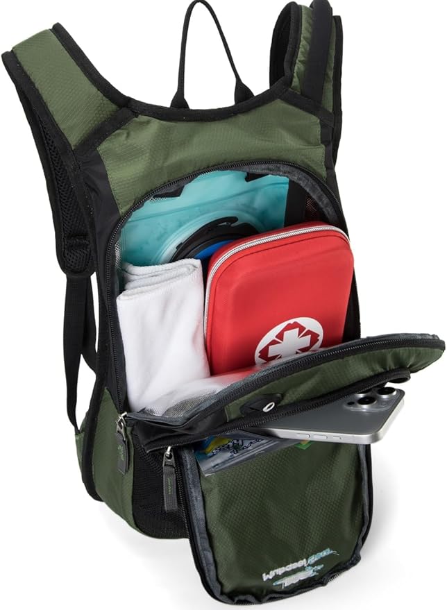 15L Insulated Hydration Backpack Pack with 2L Water Bladder Lightweight Hiking Backpack Bag for