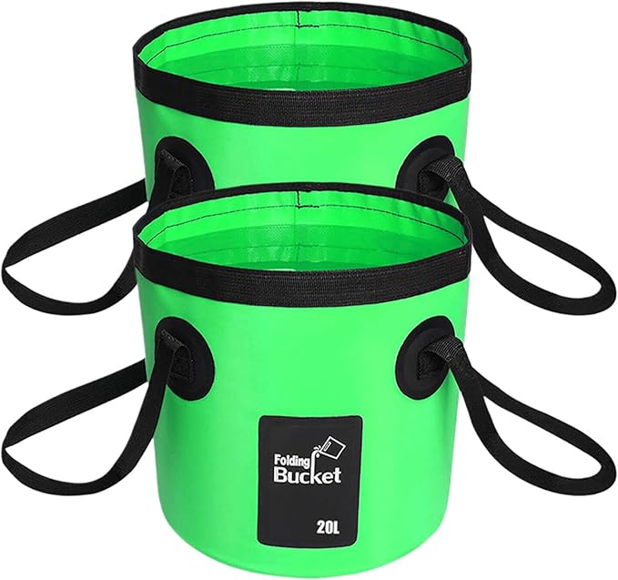 BANCHELLE Collapsible Bucket Water Container Portable Folding Camp Wash Basin for Outdoor Traveling