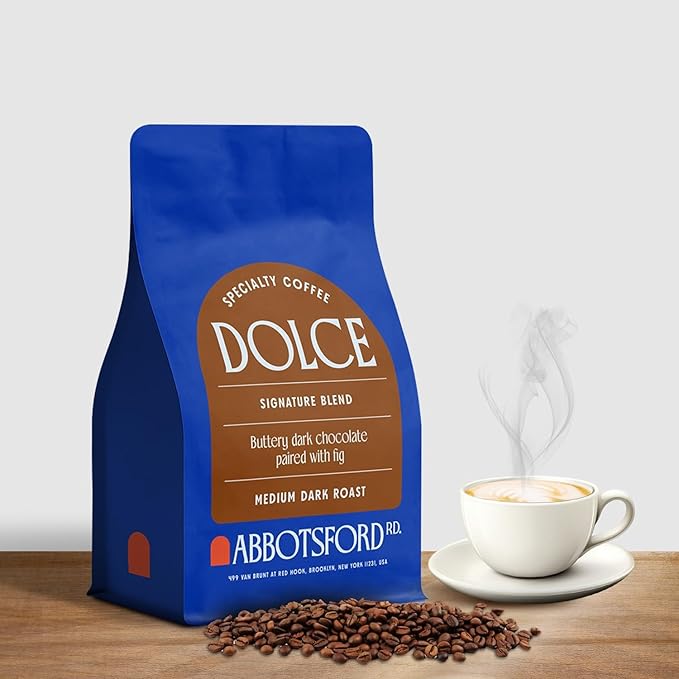 Dolce Whole Coffee Beans, Specialty Medium Dark Coffee Beans, Sweet Flavor with Buttery Dark