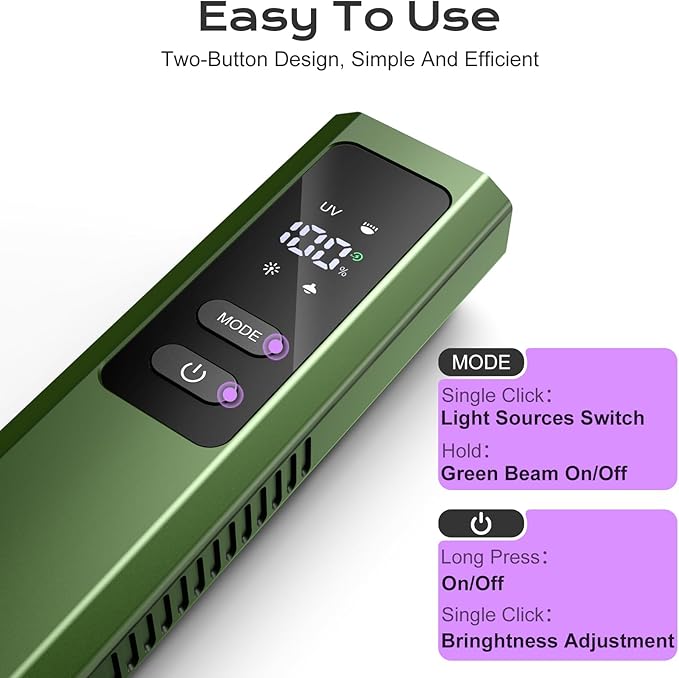 EDC Flashlight 4 in 1 Pocket Magnetic Slim Flat Flashlight High Lumens Work Light with Green Beam &