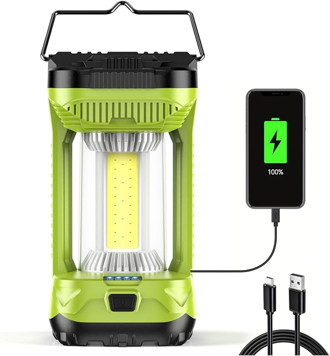AlpsWolf Camping Lantern Rechargeable, 4000mAh LED Lantern for Power Outages Super Bright Portable