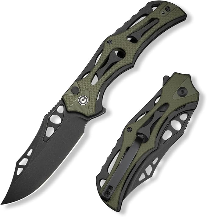 CIVIVI Pocket Knife for Men, Biophase Flipper Tactical Folding Knife, 3.48" Nitro-V Blade Aluminum